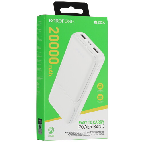 Купить Портативный аккумулятор Borofone BJ33A белый  5475234. Характеристики, отзывы и цены в Донецке