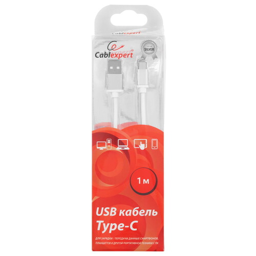 Купить Кабель круглый Cablexpert USB Type-C - USB 2.0 Type-A белый 1 м  5485403. Характеристики, отзывы и цены в Донецке