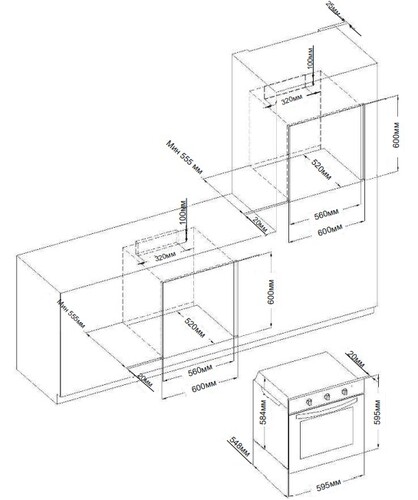 Купить Электрический духовой шкаф Evelux EO 635 PW белый  9031501. Характеристики, отзывы и цены в Донецке