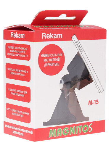 Купить Держатель автомобильный Rekam Magnitos M-15 черный  1015920. Характеристики, отзывы и цены в Донецке