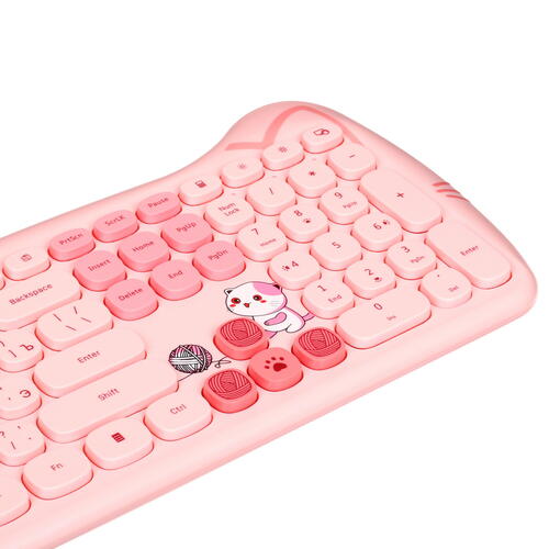 Купить Клавиатура+мышь беспроводная   DEXP Pink Cats розовый  5410019. Характеристики, отзывы и цены в Донецке