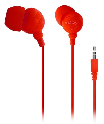 Купить Проводные наушники Smartbuy COLOR TREND красный  9938197. Характеристики, отзывы и цены в Донецке