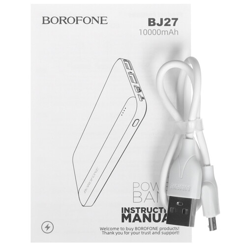Купить Портативный аккумулятор Borofone BJ27 белый  5475230. Характеристики, отзывы и цены в Донецке