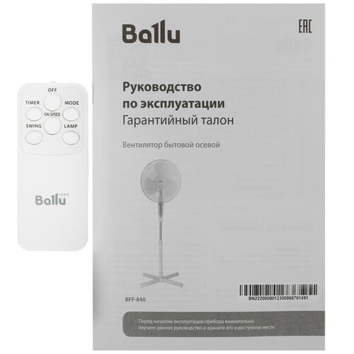 Купить Вентилятор Ballu BFF-840  белый  9982165. Характеристики, отзывы и цены в Донецке