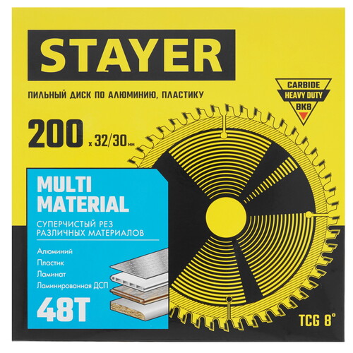 Купить Диск пильный STAYER 3685-200-32-48  9107179. Характеристики, отзывы и цены в Донецке