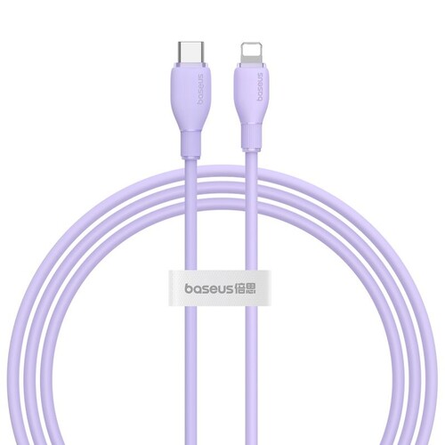 Купить Кабель круглый Baseus Lightning 8-pin - USB Type-C фиолетовый 1.5 м  5627476. Характеристики, отзывы и цены в Донецке