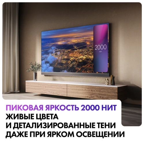 Купить 75" (190 см) Телевизор Haier 75 Mini LED Pro серый  5482821. Характеристики, отзывы и цены в Донецке