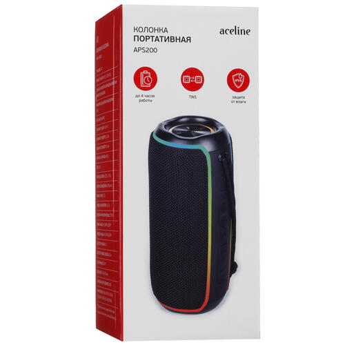 Купить Портативная колонка Aceline APS200, черный  5401920. Характеристики, отзывы и цены в Донецке