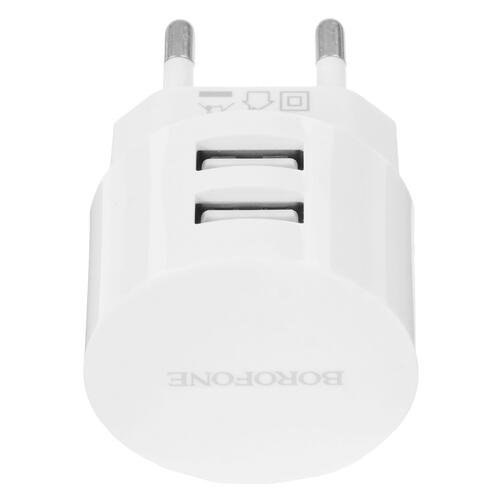 Купить Сетевое зарядное устройство Borofone BA23A Brilliant белый  5367549. Характеристики, отзывы и цены в Донецке