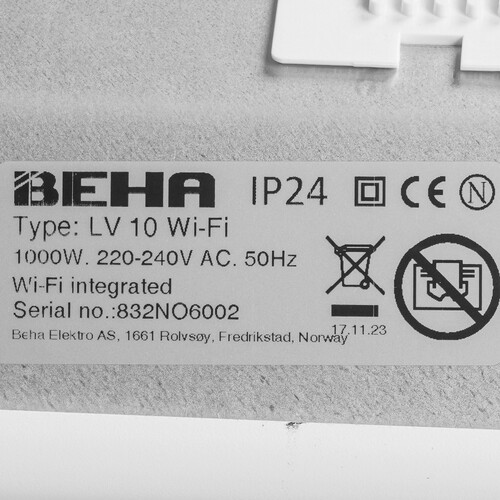 Купить Конвектор BEHA LV 10 Wi-Fi  9181850. Характеристики, отзывы и цены в Донецке