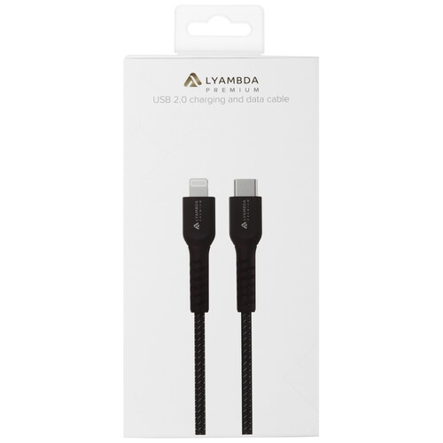 Купить Кабель круглый Lyambda Lightning 8-pin MFI - USB Type-C черный 2.5 м  5496280. Характеристики, отзывы и цены в Донецке