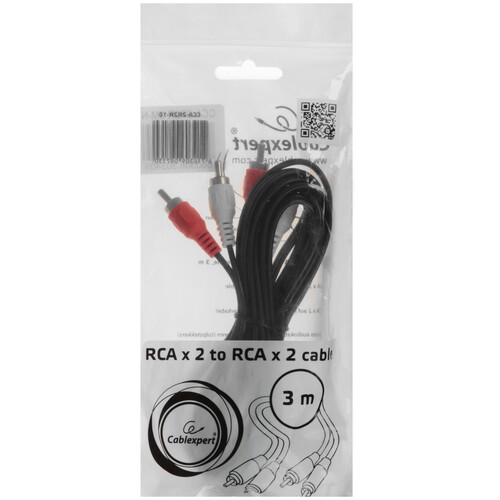 Купить Кабель   Cablexpert 2RCA - 2RCA черный  5630974. Характеристики, отзывы и цены в Донецке