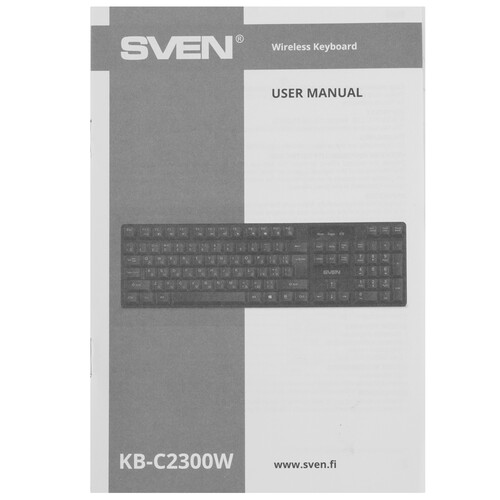 Купить Клавиатура  беспроводная SVEN KB-C2300W  9196339. Характеристики, отзывы и цены в Донецке