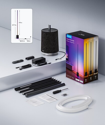 Купить Светильник напольный Govee RGBICWW Floor Lamp Pro черный  5488161. Характеристики, отзывы и цены в Донецке