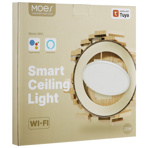 Купить Светильник потолочный Moes Smart WIFI Ceiling Light Ultrathin Energy-saving RGB Dimmable Lighting белый/белый  5608715. Характеристики, отзывы и цены в Донецке