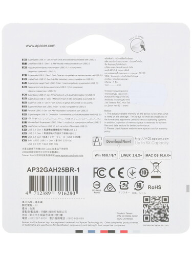 Купить Память USB Flash 32 ГБ Apacer AH25 [AP32GAH25BR-1]  1268745. Характеристики, отзывы и цены в Донецке