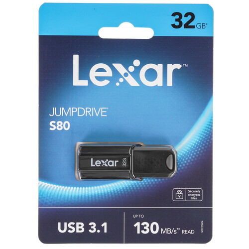 Купить Память USB Flash 32 ГБ Lexar JumpDrive S80 [LJDS080032G-BNBNG]  5471235. Характеристики, отзывы и цены в Донецке