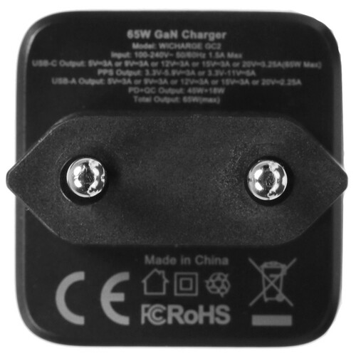 Купить Сетевое зарядное устройство Wifit WICHARGE GC2 черный  5484697. Характеристики, отзывы и цены в Донецке
