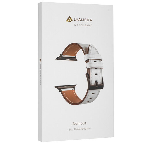 Купить Ремешок Lyambda для Apple Watch 42/ 44/ 45/ 49mm белый  9252304. Характеристики, отзывы и цены в Донецке