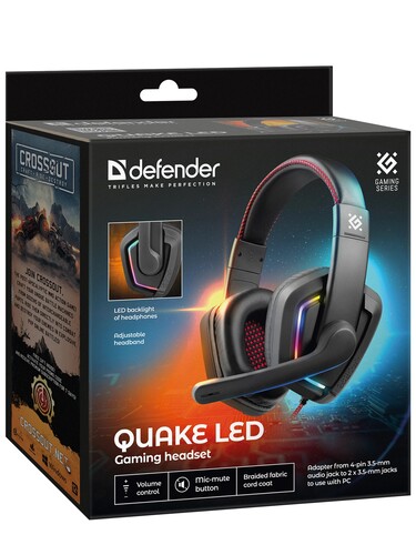 Купить Проводные наушники Defender Quake черный 2025  5616112. Характеристики, отзывы и цены в Донецке