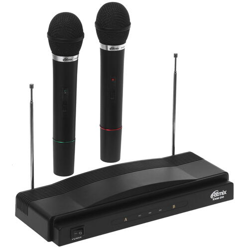 Купить Микрофонный комплект Ritmix RWM-210 черный  4881563. Характеристики, отзывы и цены в Донецке