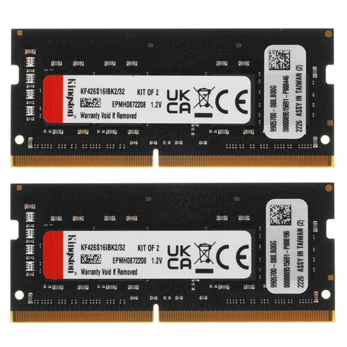 Купить Оперативная память SODIMM Kingston FURY Impact [KF426S16IBK2/32] 32 ГБ  5053749. Характеристики, отзывы и цены в Донецке
