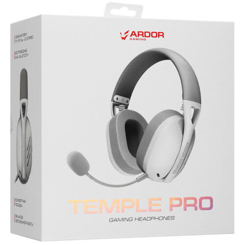 Купить Беспроводные/проводные наушники ARDOR GAMING Temple PRO белый 2024  9082034. Характеристики, отзывы и цены в Донецке