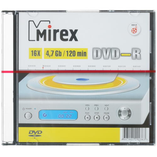 Купить DVD-диск Mirex DVD-R, 4.7 ГБ, Slim Case, 16x, 1 шт  4804150. Характеристики, отзывы и цены в Донецке