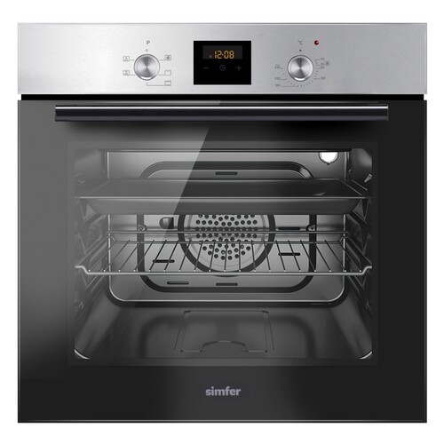 Купить Электрический духовой шкаф Simfer B6EM56014 серебристый  9125100. Характеристики, отзывы и цены в Донецке