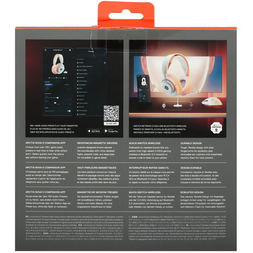 Купить Беспроводные наушники SteelSeries Arctis Nova 5 белый 2024  5494509. Характеристики, отзывы и цены в Донецке