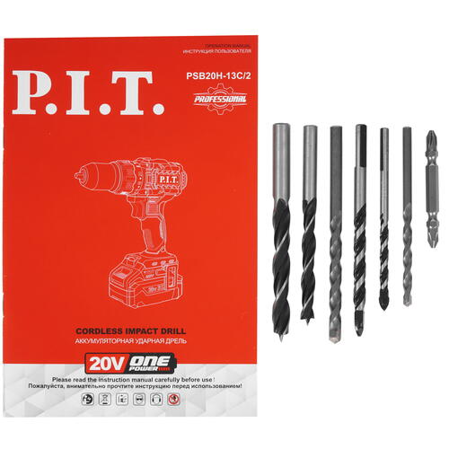 Купить Дрель-шуруповерт P.I.T. PSB20H-13C/2 X-DRIVER OnePower 20V  9086505. Характеристики, отзывы и цены в Донецке