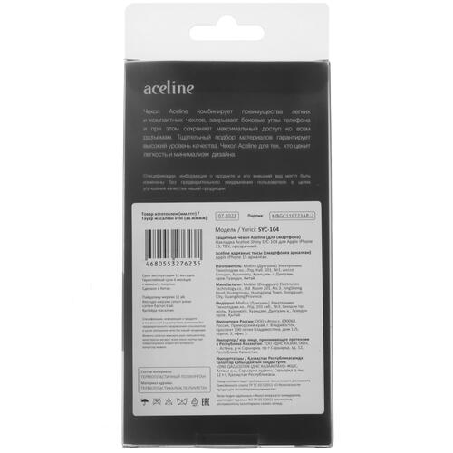 Купить Накладка  Aceline Shiny для Apple iPhone 15 прозрачный  5423953. Характеристики, отзывы и цены в Донецке