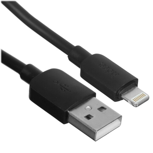 Купить Кабель круглый Hoco Lightning 8-pin - USB 2.0 Type-A черный 1 м  5475139. Характеристики, отзывы и цены в Донецке
