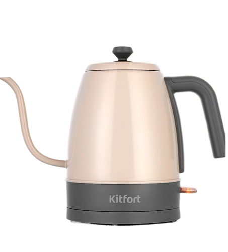 Купить Электрочайник Kitfort КТ-6614 бежевый  9047296. Характеристики, отзывы и цены в Донецке