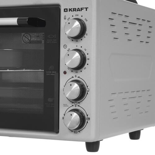 Купить Мини-печь Kraft KF-MOHP 3800 GR серебристый  5347098. Характеристики, отзывы и цены в Донецке
