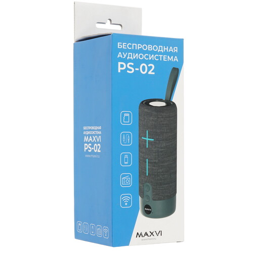 Купить Портативная колонка Maxvi PS-02, черный  9080940. Характеристики, отзывы и цены в Донецке