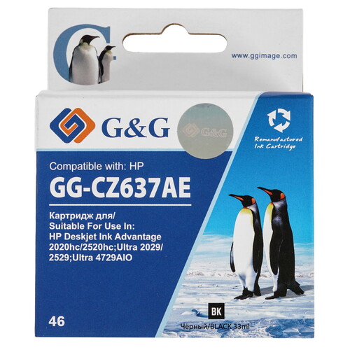 Купить Картридж G&G GG-CZ637AE 46 черный  9020585. Характеристики, отзывы и цены в Донецке