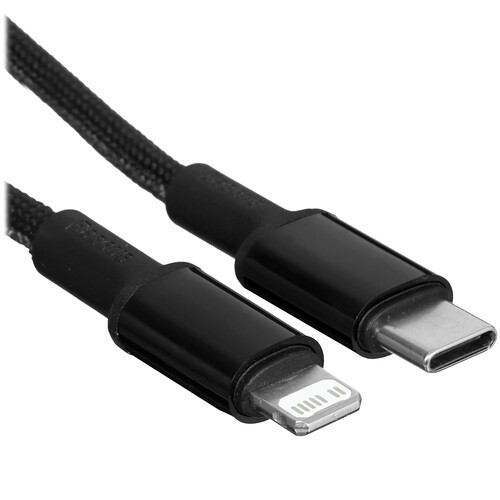 Купить Кабель круглый Baseus Lightning 8-pin - USB Type-C черный 1 м  9260733. Характеристики, отзывы и цены в Донецке