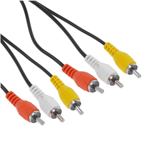 Купить Кабель   Сигнал RCA x3 - RCA x3 черный  5480128. Характеристики, отзывы и цены в Донецке