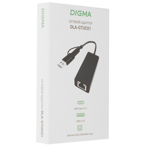 Купить Сетевая карта Digma DLA-GTUC01  9222289. Характеристики, отзывы и цены в Донецке