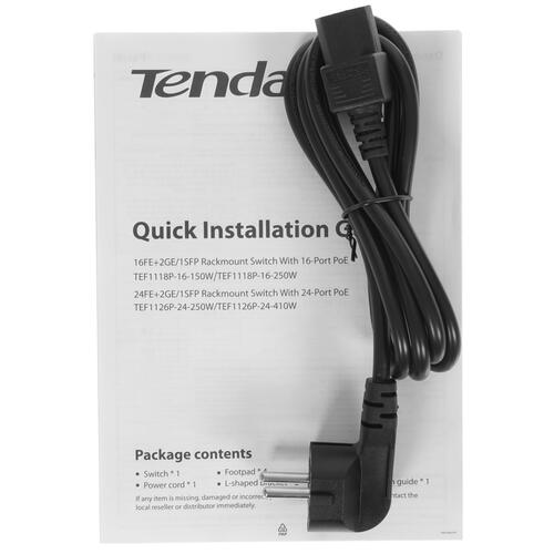 Купить Коммутатор Tenda TEF1118P-16-150W  9905194. Характеристики, отзывы и цены в Донецке