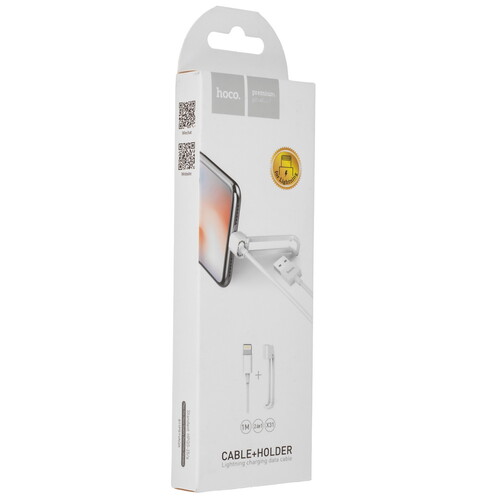 Купить Кабель круглый Hoco Lightning 8-pin - USB 2.0 Type-A белый 1 м  9244494. Характеристики, отзывы и цены в Донецке