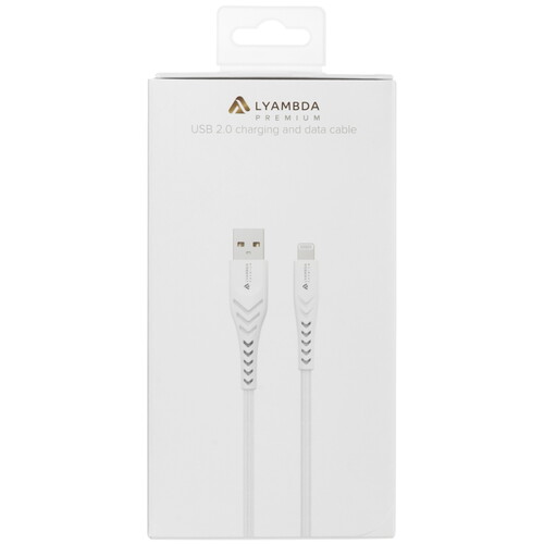 Купить Кабель круглый Lyambda Lightning 8-pin MFI - USB 2.0 Type-A белый 2.5 м  5497277. Характеристики, отзывы и цены в Донецке