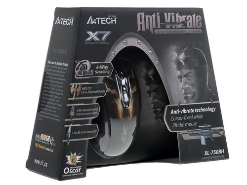 Купить Мышь проводная A4Tech XL-750BH  черный  0121073. Характеристики, отзывы и цены в Донецке
