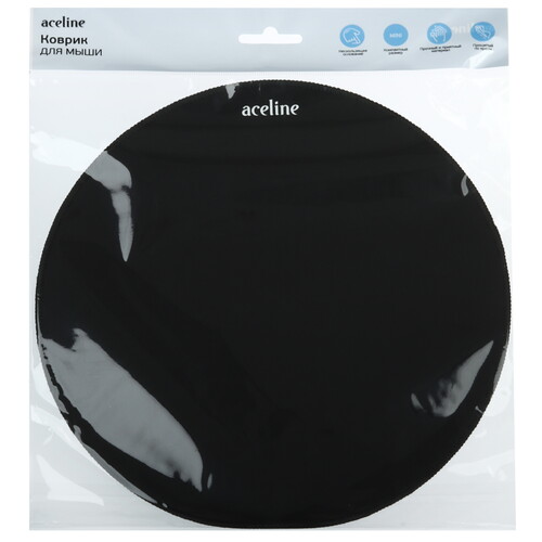 Купить Коврик Aceline Black Round (XS) черный  5474553. Характеристики, отзывы и цены в Донецке