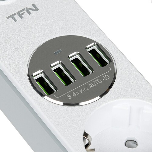 Купить Сетевой фильтр TFN POWER 6 белый  9139933. Характеристики, отзывы и цены в Донецке