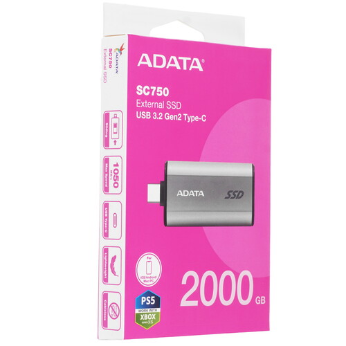 Купить 2000 ГБ Внешний SSD ADATA SC750  5493227. Характеристики, отзывы и цены в Донецке