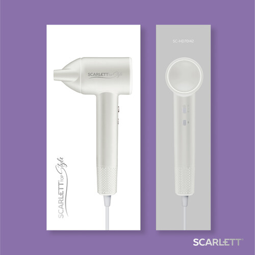 Купить Фен Scarlett SC-HD70I42 белый  9176051. Характеристики, отзывы и цены в Донецке