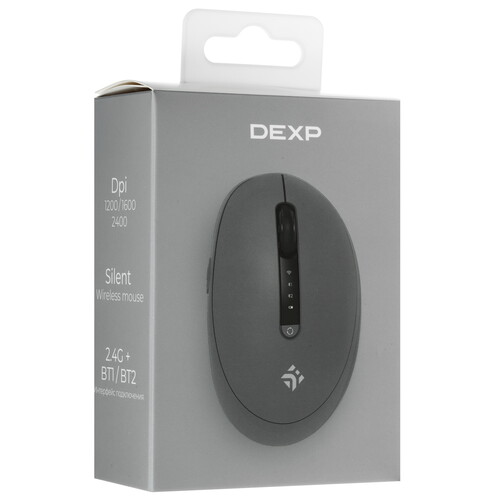 Купить Мышь беспроводная DEXP D-OM640  серый  9165705. Характеристики, отзывы и цены в Донецке