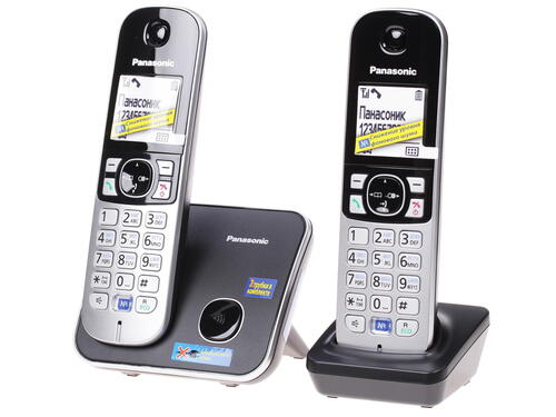 Купить Телефон беспроводной (DECT) Panasonic KX-TG6812RUB  6611148. Характеристики, отзывы и цены в Донецке